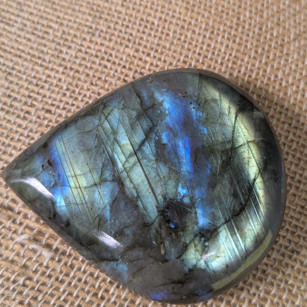 Large Labradorite Teardrop Gemstone Cabachon - Picture 12 of 17